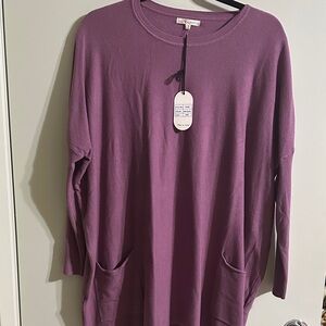 Tea n Rose Lavender Tunic with Pockets